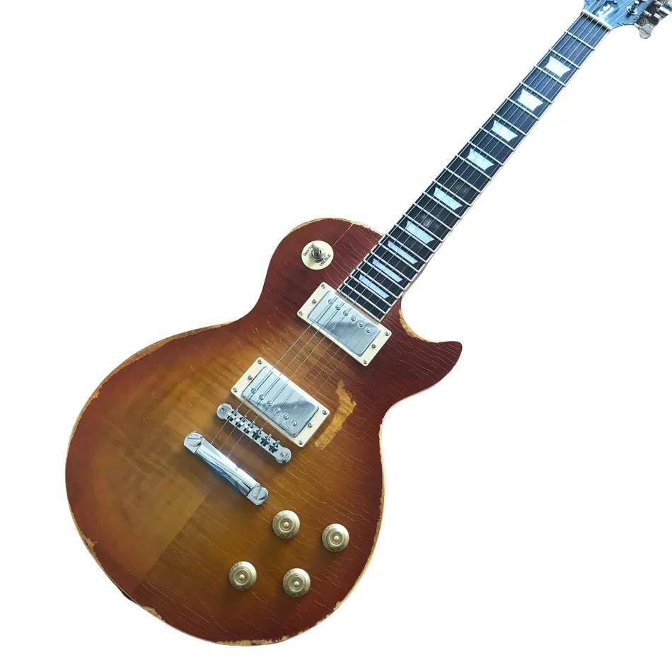Vyrobené v Číne, LP Standard z roku 1959 R9 gitara, Old Do Old Rosewood Fretboard, gitara hardvéru striebra,