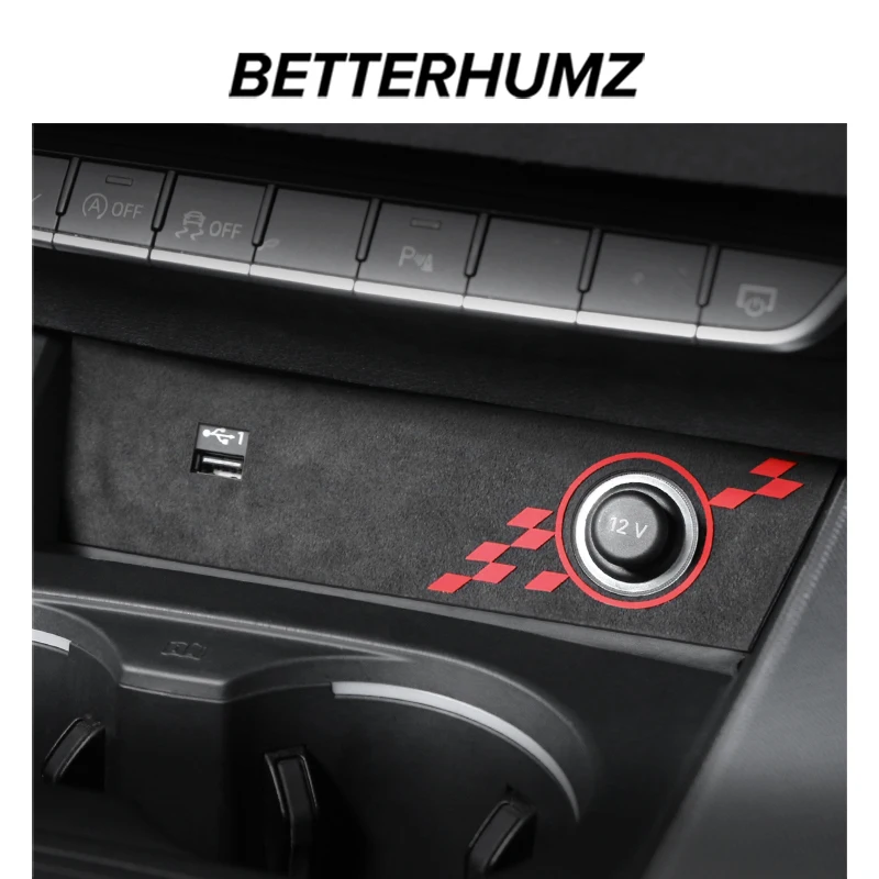 Vyrobené z Alcantara pre Audi A4 B9 A5 Center Console Cigar Svetter USB Panel Tin