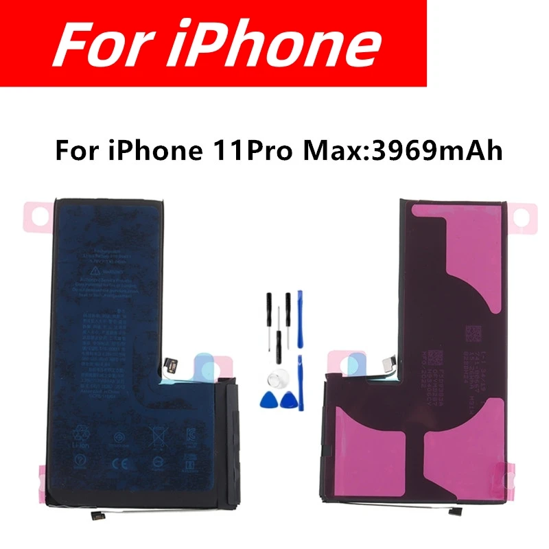 Vysoko kapacitná batéria pre iPhone 11 11 Pro 11 Pro Max Phone Výmena batérií+náradie