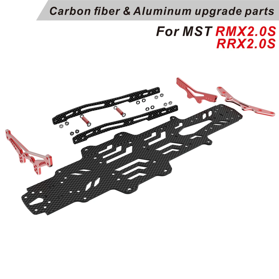 Vysoko kvalitná 1/10 Drift RC Car Carbon Fiber a Hliníková súprava pre MST RMX2.0S/MST RRX2.0S