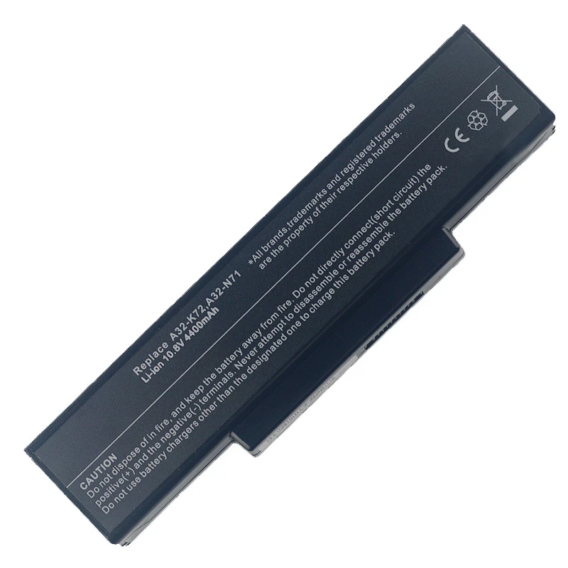 Vysoko kvalitná batéria prenosného počítača s rozmermi 6600/4400 mAh pre ASUS A32-N71 N73SD N73S X73S N73JN N73JQ A72 K72 X72TL X73 X77 N73V X7BJF X7BS K73S