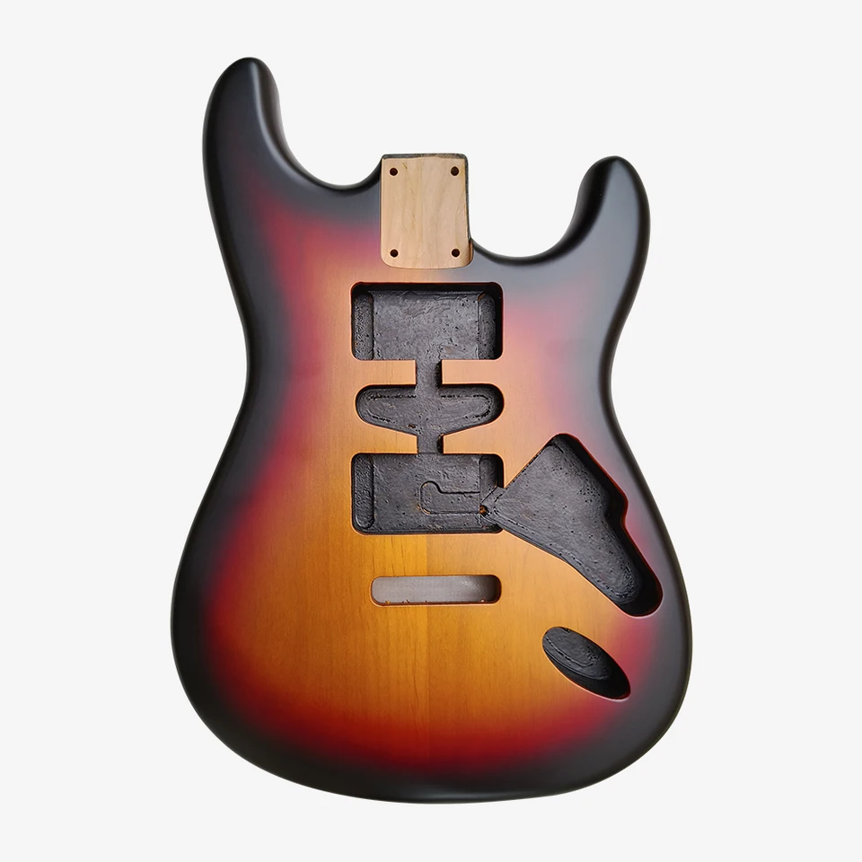 Vysoko kvalitná gitarová gitarová tela Alder HSh Matt Sunset Color Guitar Part pre výmenu elektrickej gitary v štýle Stratocaster