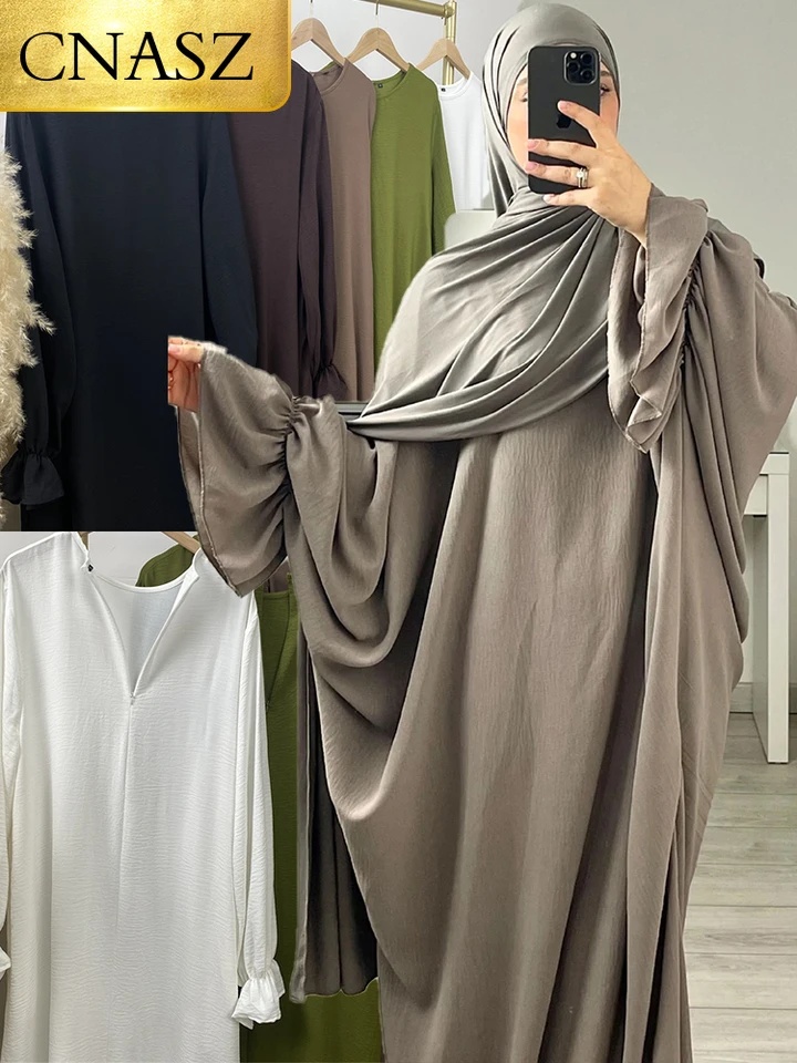Vysoko kvalitná modlitbová súprava Abaya pre moslimské ženy Djellaba Islamské modlitebné šaty Ramadan oblečenie Turecko arabská burka predaná farba