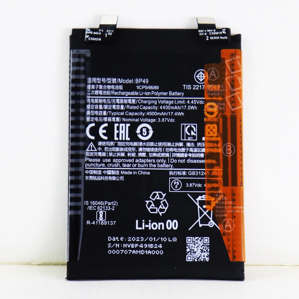 Vysoko kvalitná originálna bunka BP49 4500 mAh Telefón batéria pre Xiaomi POCO F4 5G/pre Redmi K40S Výmenné batérie+náradie