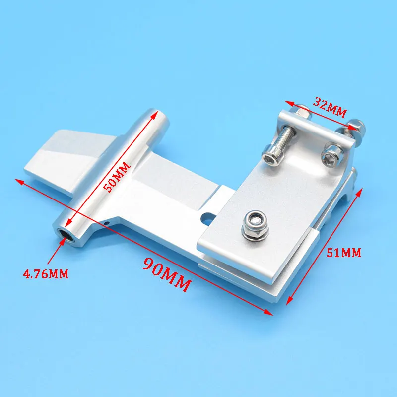 Vysoko kvalitná RC čln hliník 4,76 mm hriadeľ držiaka vzpery výška 90 mm pre 4,76 mm flexibilný hriadeľ metanol benzínu čln