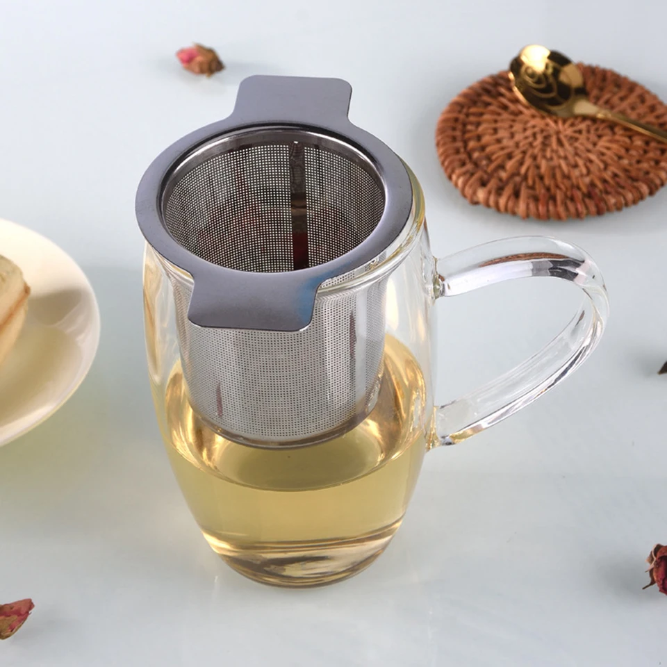 Vysoko kvalitná s krytom čaju Infuser z nehrdzavejúcej ocele Kávový čaj Mriežku Binaurálna siete Čaj Čaj čaju TEA Filter