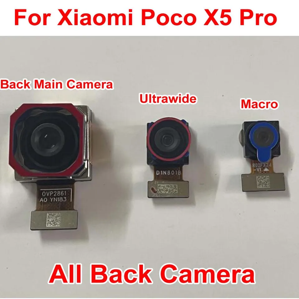 Vysoko kvalitná testovaná zadná kamera pre ultraškot makro pre Xiaomi POCO X5 PRO X5PRO 5G široký chrbát hlavného veľkého fotoaparátu Flex kábel