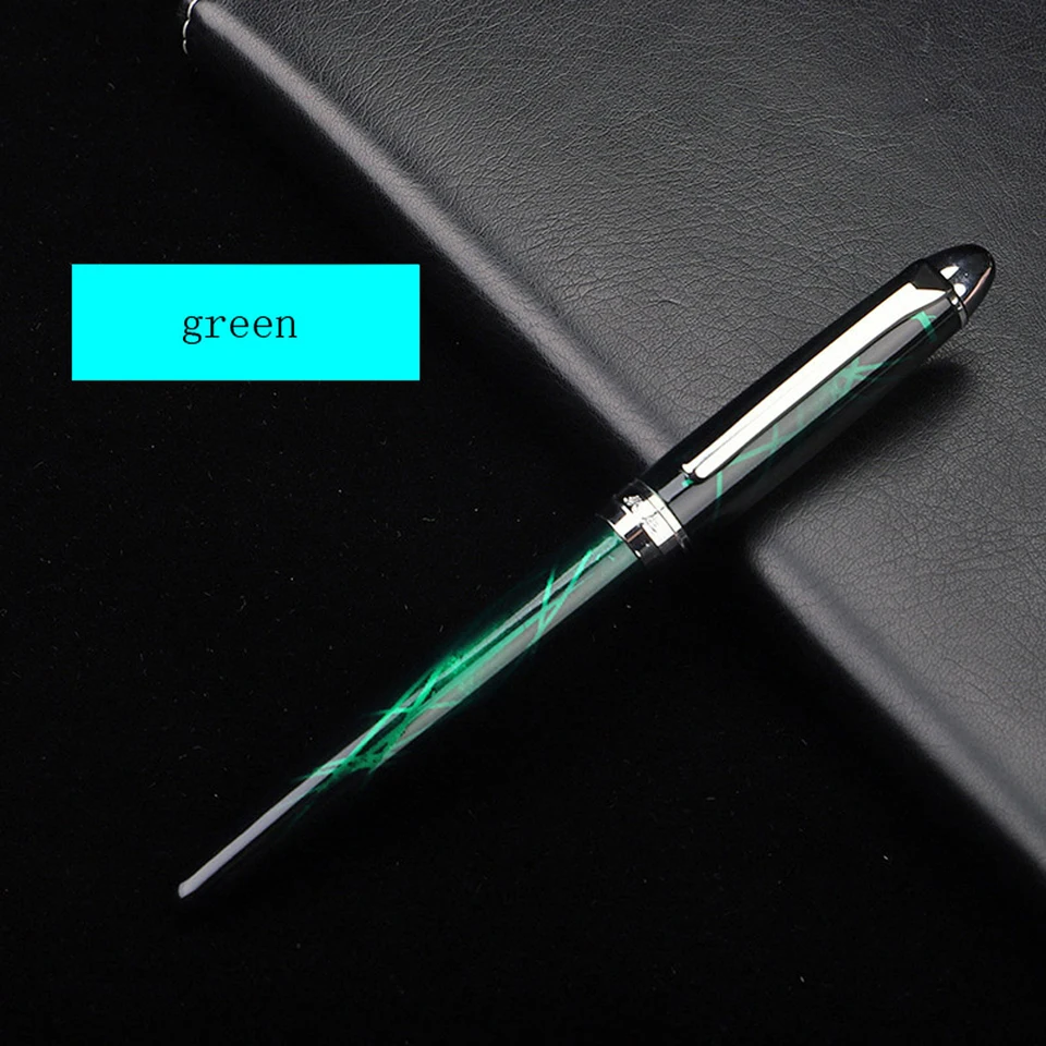 Vysoko kvalitná značka módny farebný gradient F Nib modrá zelená fontána fontána pero v kancelárskej kancelárii