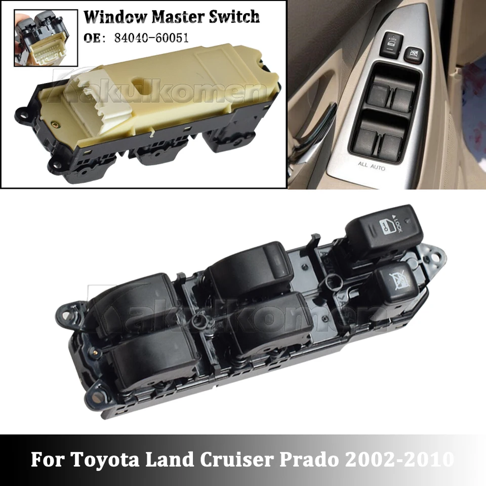 Vysoko kvalitné 18 kolíkov napájací spínač 84040-60051 8404060051 pre Toyota Land Cruiser 120 Prado GRJ120 TRJ120 2002-2010