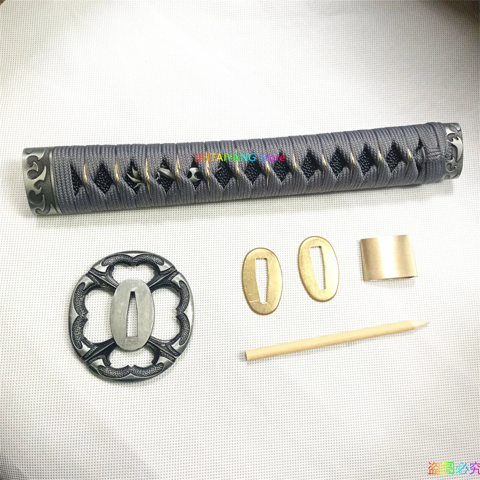 Vysoko kvalitné 26 cm Tsuka Hilt zliatiny Tsuba fuchi menuki kashira mosadz habaki seppas fintings f japonský meč katana a nastavené diely