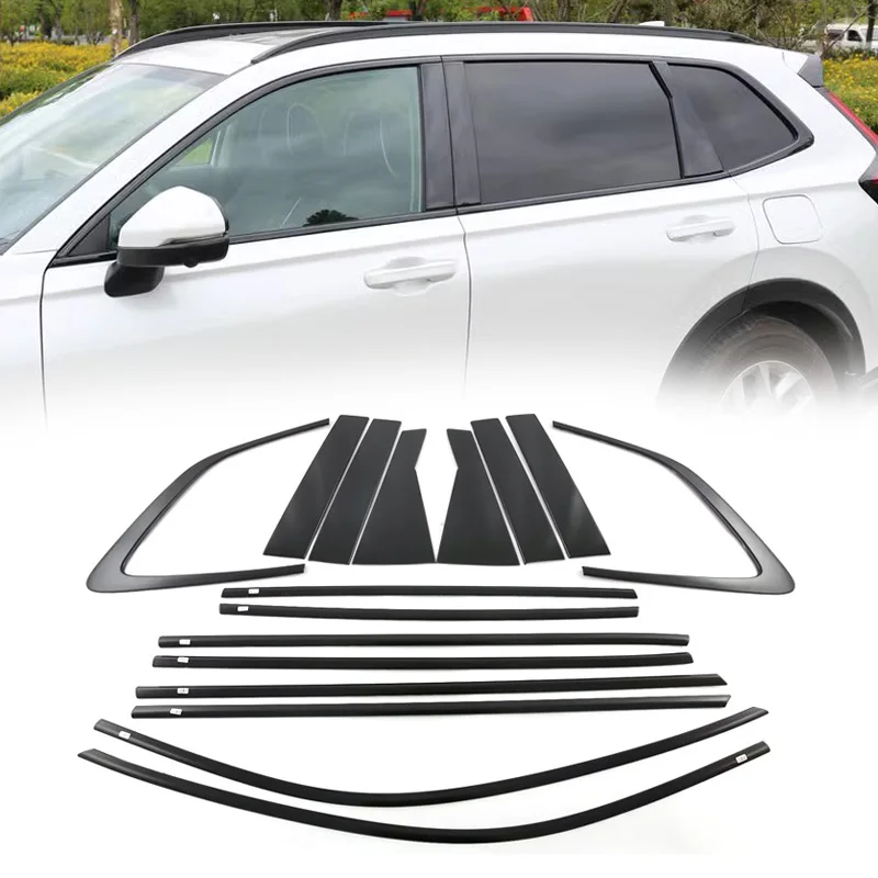 Vysoko kvalitné dekorácie okien pre Honda CRV CR-V 2023 2024 ABS klavír Black Black Dvere Open Cover