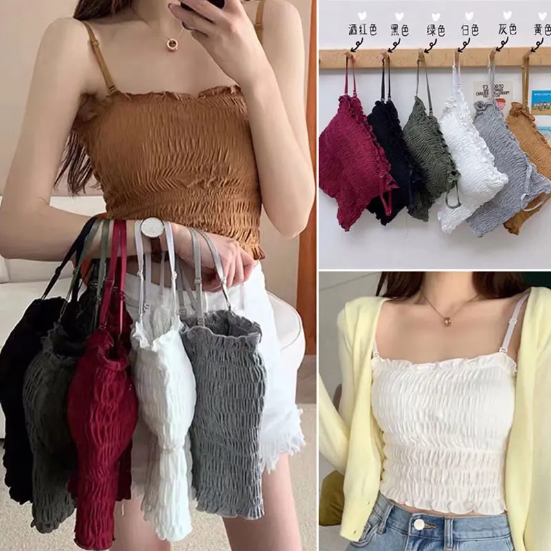 Vysoko kvalitné dievčatá Camisole Ženy Underwear Tops Tops Tops Elastic Mäk