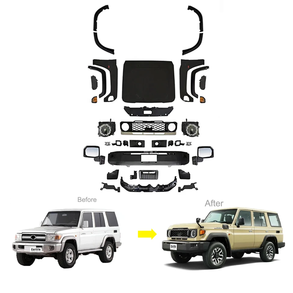 Vysoko kvalitné vhodné nárazníky automobilov BodyKit pre Toyota Land Cruiser LC70 71 76 78 79 FJ70 71 76 79 2002-2022