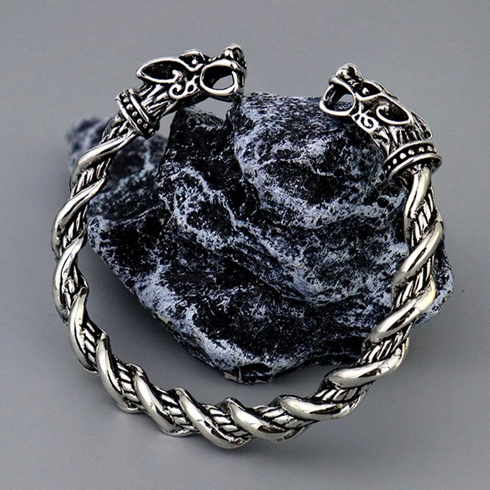 Vysoko kvalitné Vikings Double Dragon Bracelet For Men Women Dámsky punk rock náramok manžety náramky klasické nordické šperky darček veľkoobchod