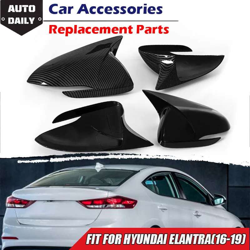 Vysoko kvalitný automatický spätný pohľad na bočné zrkadlo kryt automobilu Zadný výhľad na uhlíkové vlákno Vyhľadajte Hyundai Elantra AD 2016 2017 2018 2019 2020