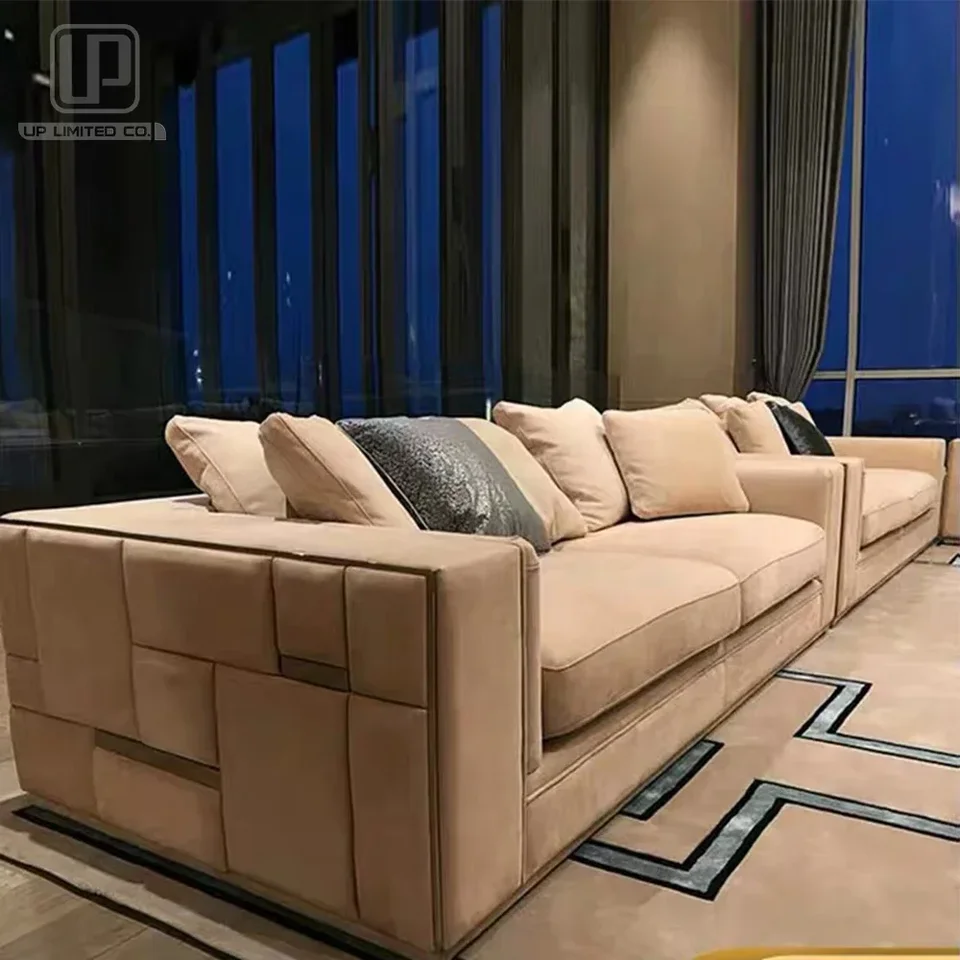 Vysoko kvalitný európsky luxusný taliansky dizajn Čalúnený nábytok sada 3 SEATE BIELA ​​BIELA ​​SVOJA KOŽENÁ OBLASTNÁ OBLASTI SOFAS