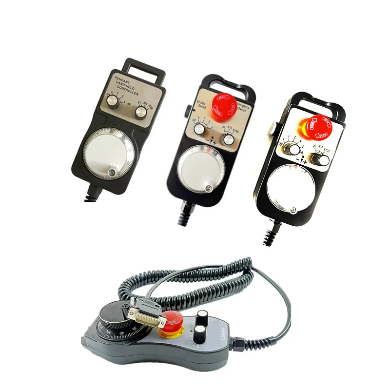 Vysoko kvalitný generátor impulzov 5V Pendant ručný ovládač 4/6 osi / bez e-stop MPG DDMPG Handwheel CNC