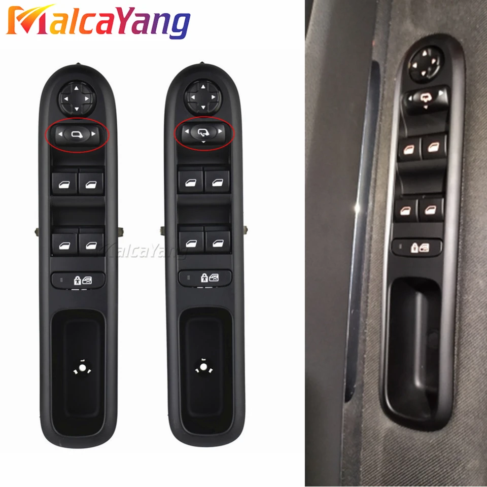 Vysoko kvalitný hatchback vagón ľavý predný dverový spínač Spínač hlavného prepínača napájania pre PeugeOT3008 5008 96650620ZD 96650621ZD