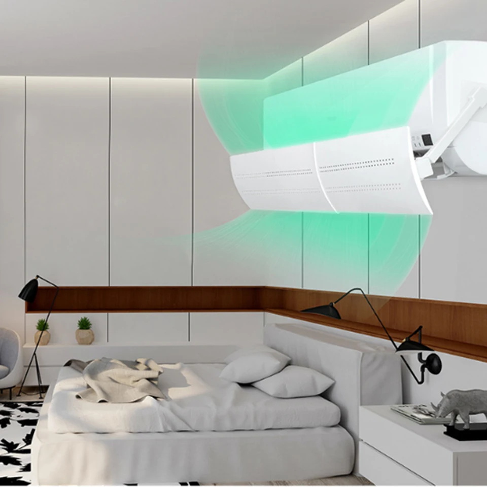 Vysoko kvalitný klimatizácia čelné sklo Anti-Direct Blowing Air Deflector Domáci klimatizácia usmerňovacia usmernenie nastaviteľná