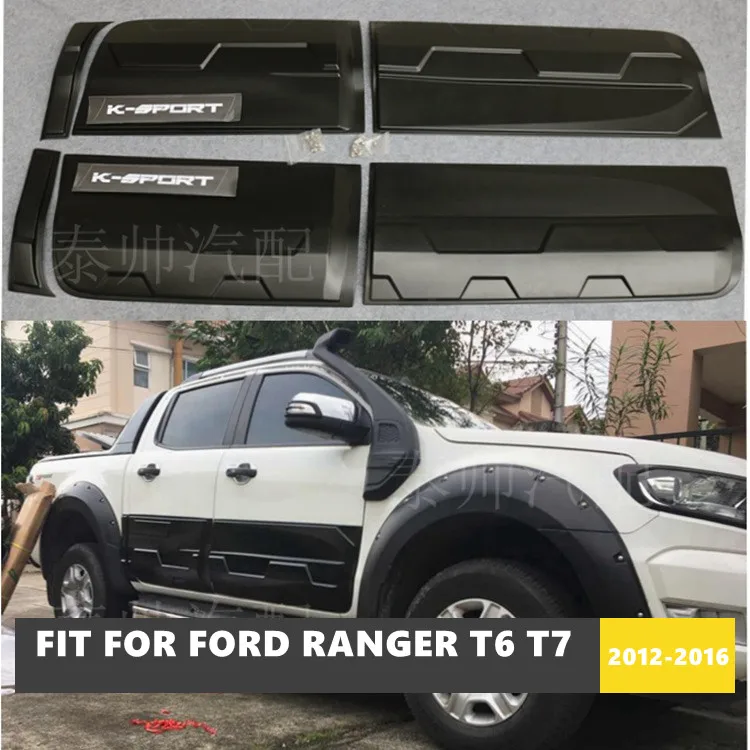 Vysoko kvalitný kryt bočných dverí bočných dverí Ozdobný pásik pre Ranger T6 T7 2012-2016