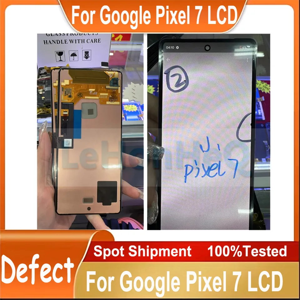 Vysoko kvalitný LCD pre Google Pixel7 LCD s defektnou displejom Zostava dotyku Digitalizátor pre Google Pixel 7 LCD GVU6C LCD