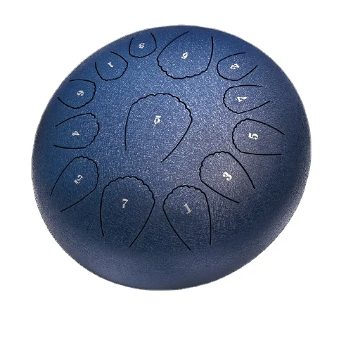 Vysoko kvalitný oceľový jazyk Drum 12 palcov 13 poznámok Handpan Hudobný nástroj na perkusie pre dospelé deti