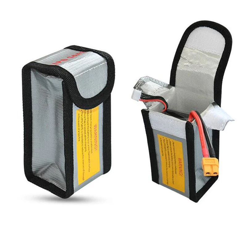 Vysoko kvalitný ohnivý výbuch odolný voči výbuchu RC Lipo Battery Bath Safeting Bag Safe Chack Charge vrece 90*64*50 mm