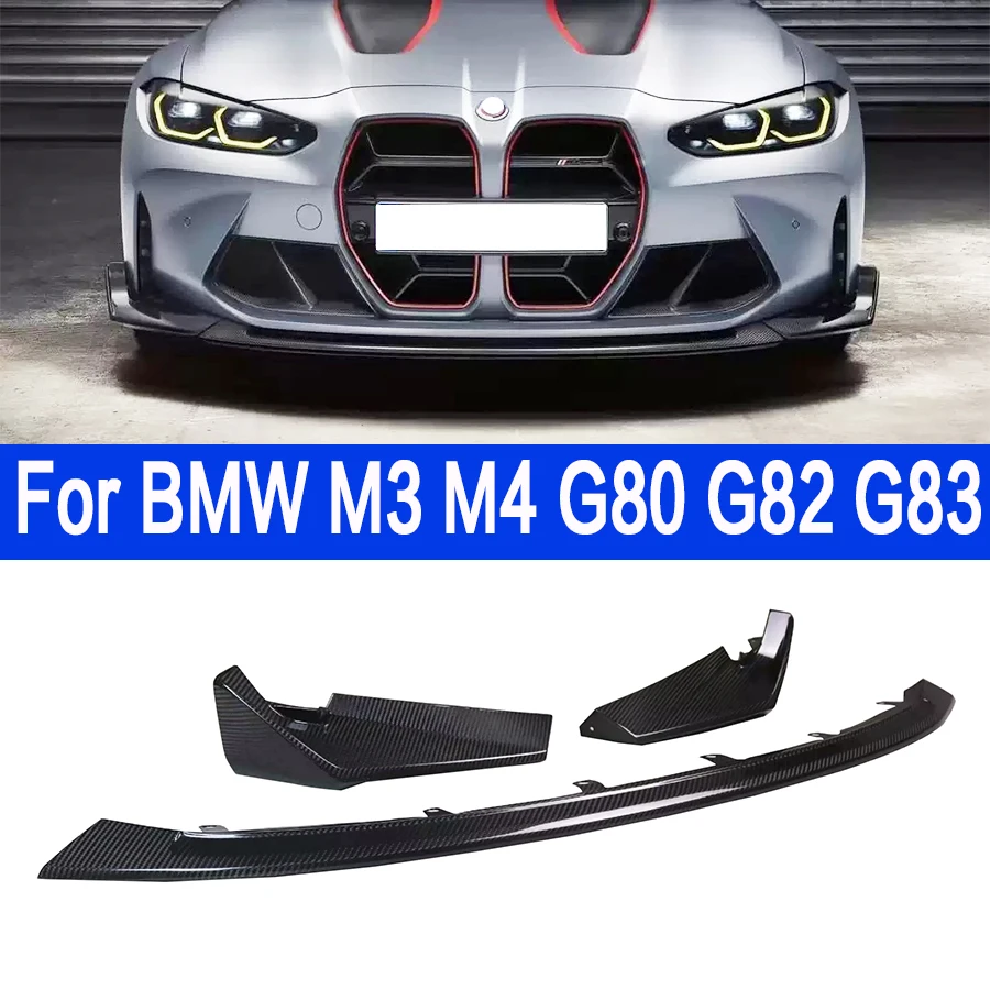 Vysoko kvalitný spojler predného nárazníka s uhlíkovými vláknami pre predný nárazník pre BMW M3 G80 M4 G82 G83 2021+ CSL Difuser Difuser Difuser Brady