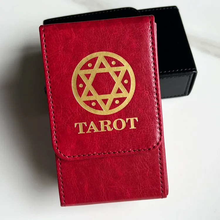 Vysoko kvalitný tarotový úložný box s dvojitou kožou zbierka stolová hra pre krabicu Storage taška Pentagram obrus