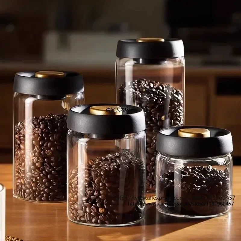 Vysoko kvalitný vreckový vákuum utesnený sklenený nádoba Kávové zrná zrno Sweets Snacks manuálne občerstvenie