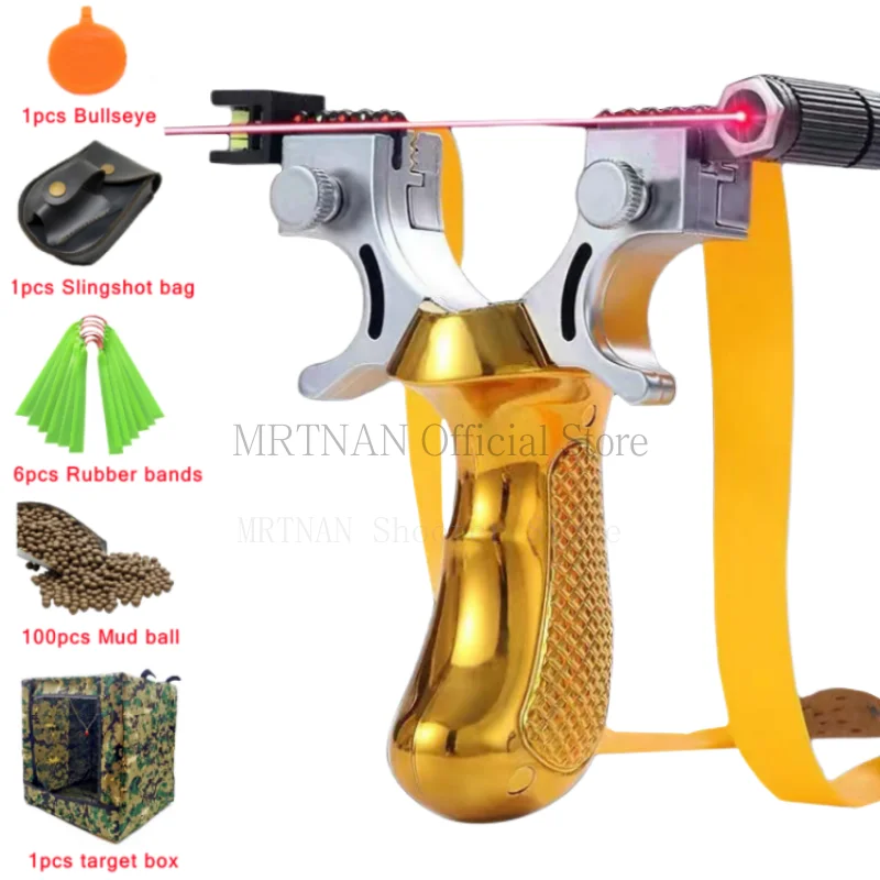 Vysoko presná živici praky laser zameraný na gumovú kapelu catapult outdoor Hunting Practice Practice Shooting Slingshot Príslušenstvo