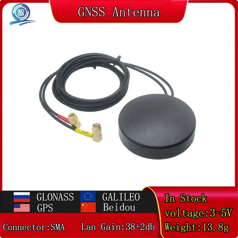 Vysoko presné umiestnenie GPS prijímača GPS beidou galileo glonass s dvojitým systémom prijímača SMA Connector GNSS Modul anténa