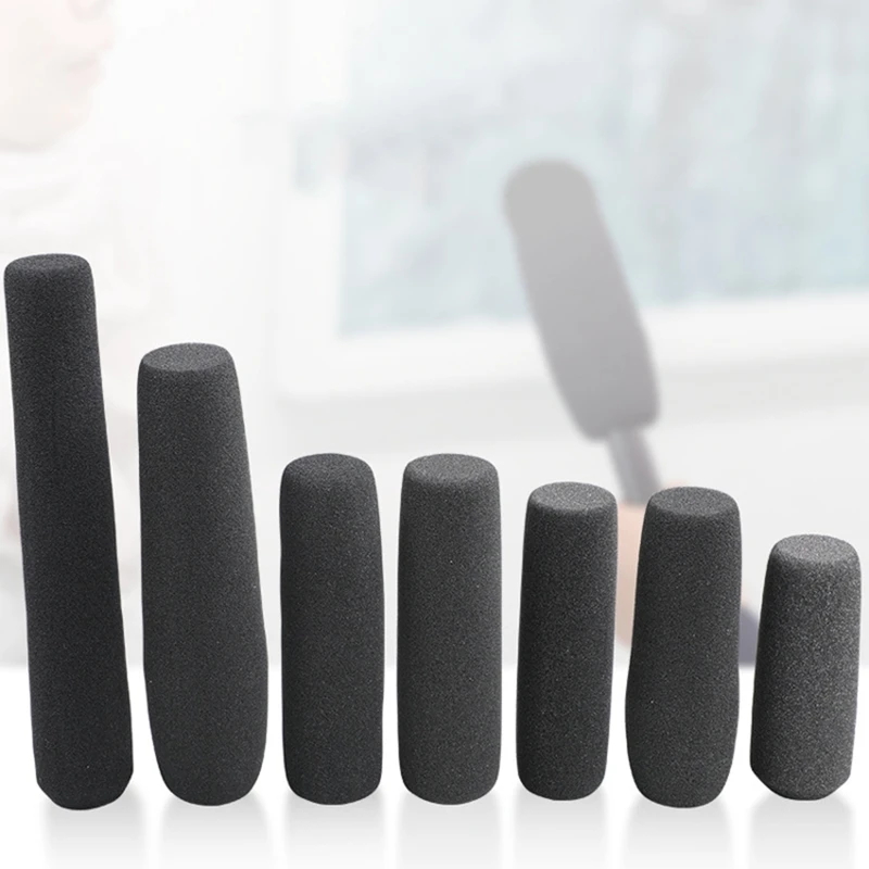 Vysoko pružnosť mikrofónu Černé sklo Soft Mic Cover Mic Cover Hufgge Ručné fáza mikrofóny čiapka mäkká špongia kryt