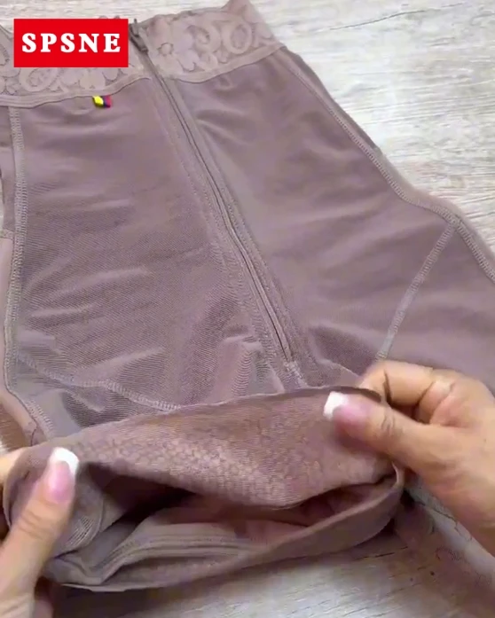 Vysoko pásové, pevné, bedrové kraťasy Fajas Colombianas Shapewear