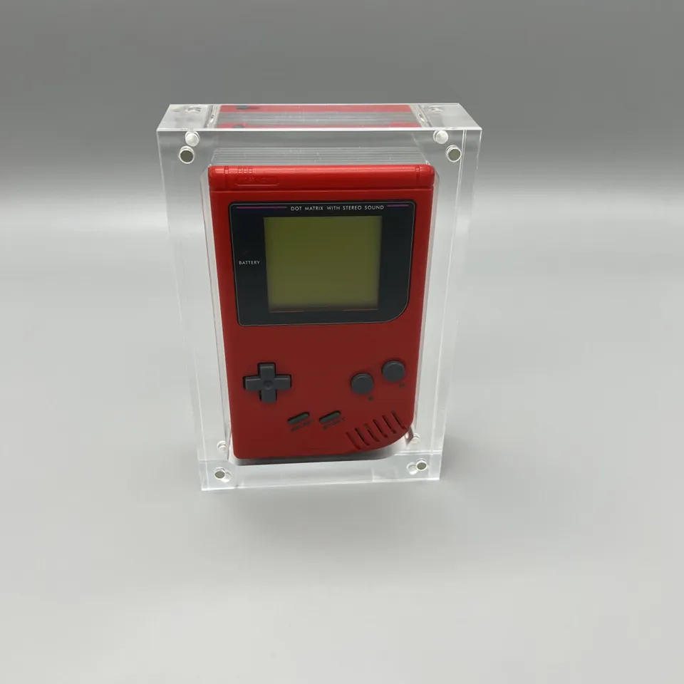 Vysoko transparentnosť akrylového magnetického krycieho ukladacieho skrinky pre Game Boy Classic GB DMG