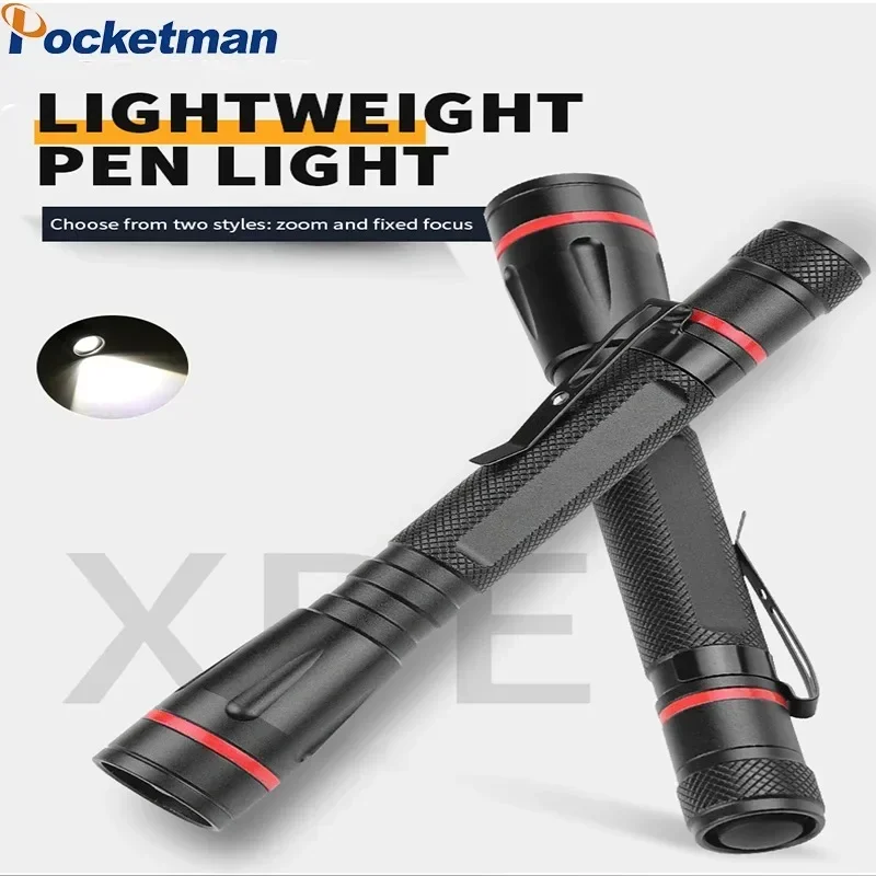 Vysoko výkonná LED baterka pero Light Mini ľahké pero baterky Teleskopický zoom prenosné pracovné svetlá 1 balenie