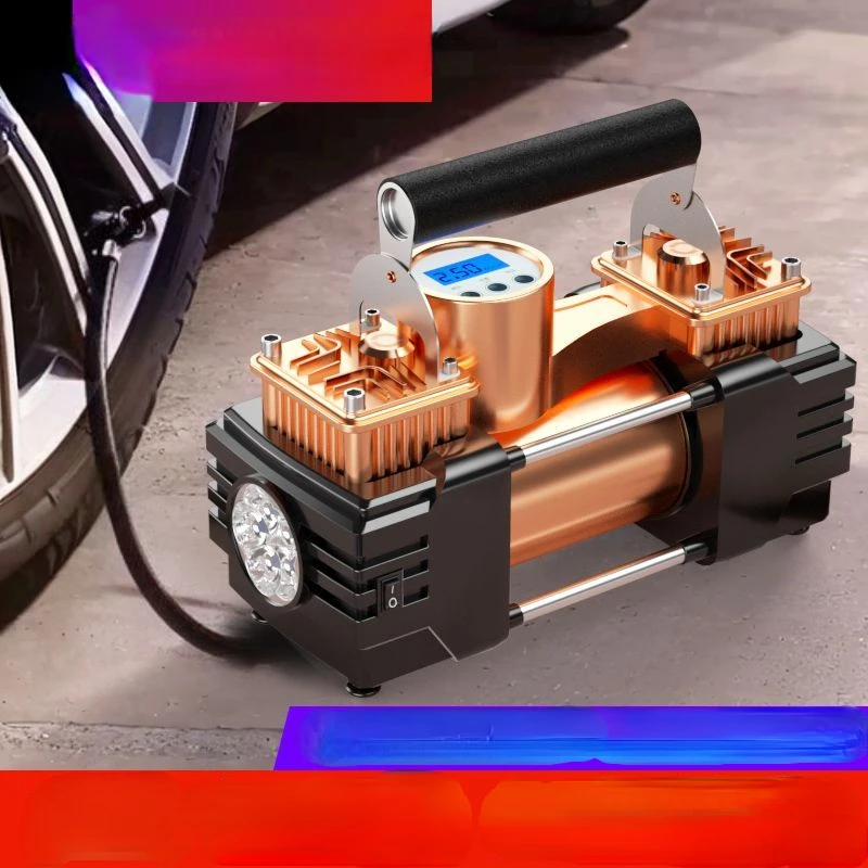 Vysoko-výkonné vzduchové čerpadlo s dvoma valcami na autá 12 V Elektrické vysokotlakové vozidlo prenosné prenosné čerpadlo