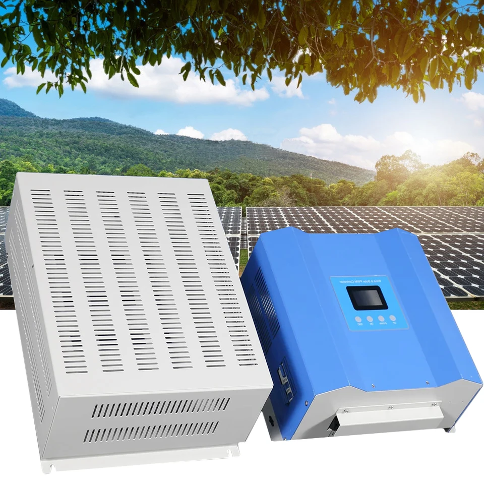 Vysoko účinný regulátor 5 kW 8 kW 10 kW pre solárny PV veternej turbíny PV 48V 96V 220V Hybridný regulátor náboja s skládkou zaťažením