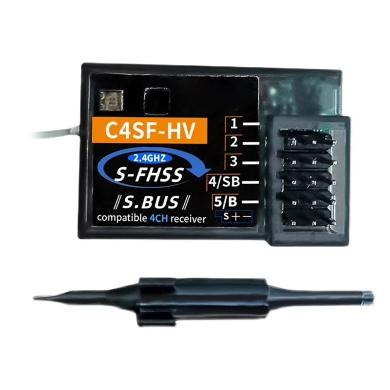 Vysokofrekvenčný C4SF 2,4G HV prijímač pre FutabAS FHSS FHSS SBUS 3PV 3PK 4PKS 7pk T14SG Splashproof Aproof