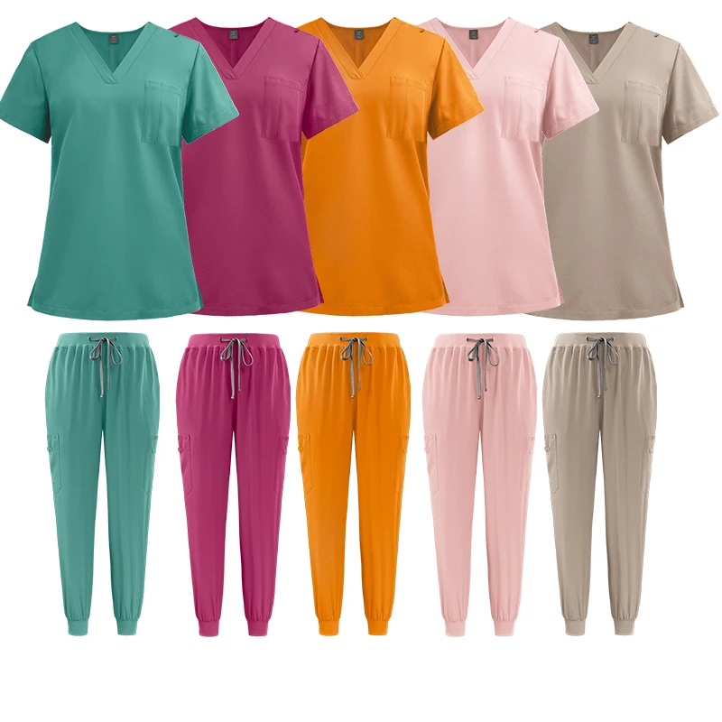 Vysokokvalitné unisex sestry Uniformné muži Scrubs Set Beauty Uniform Women Nemocnicia chirurgické obleky zubná klinika