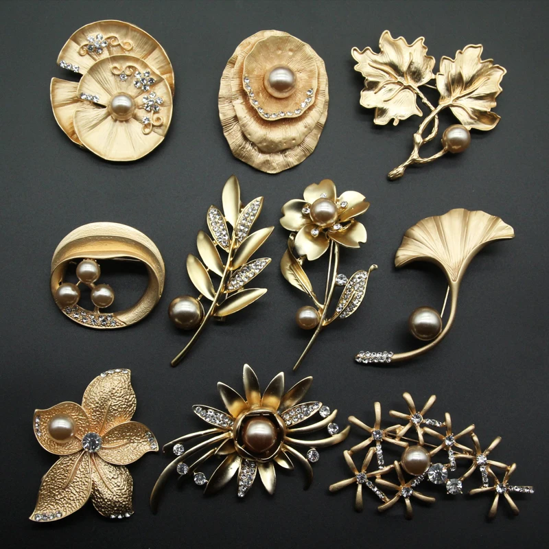 Vysokokvalitný matný kvetinový list brošňa kamienky geometrické Gypsophila oblek brošňa brošňa Cardigan Pin Collar Pin pracka
