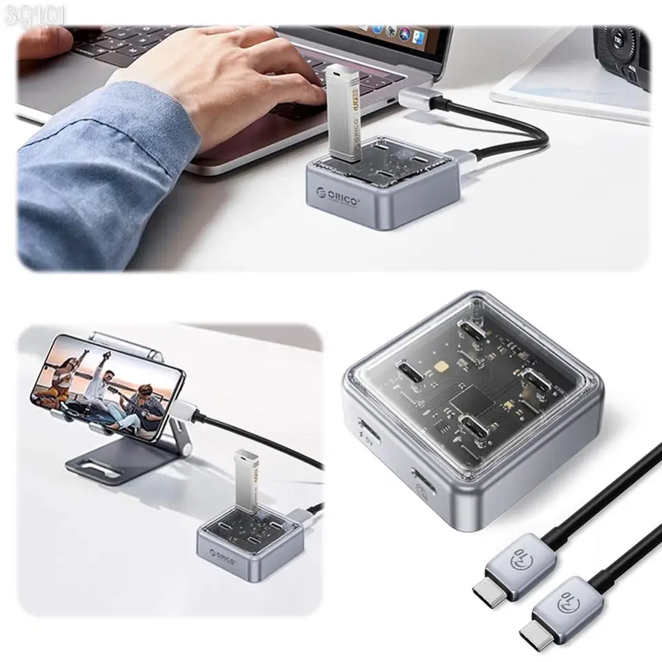 Vysokorýchlostná prenos OTG Adaptér 4 port rozširovanie USB adaptéra Splitter Multi USB 3.2 Extender Adapter pre MacBook Notebook PC