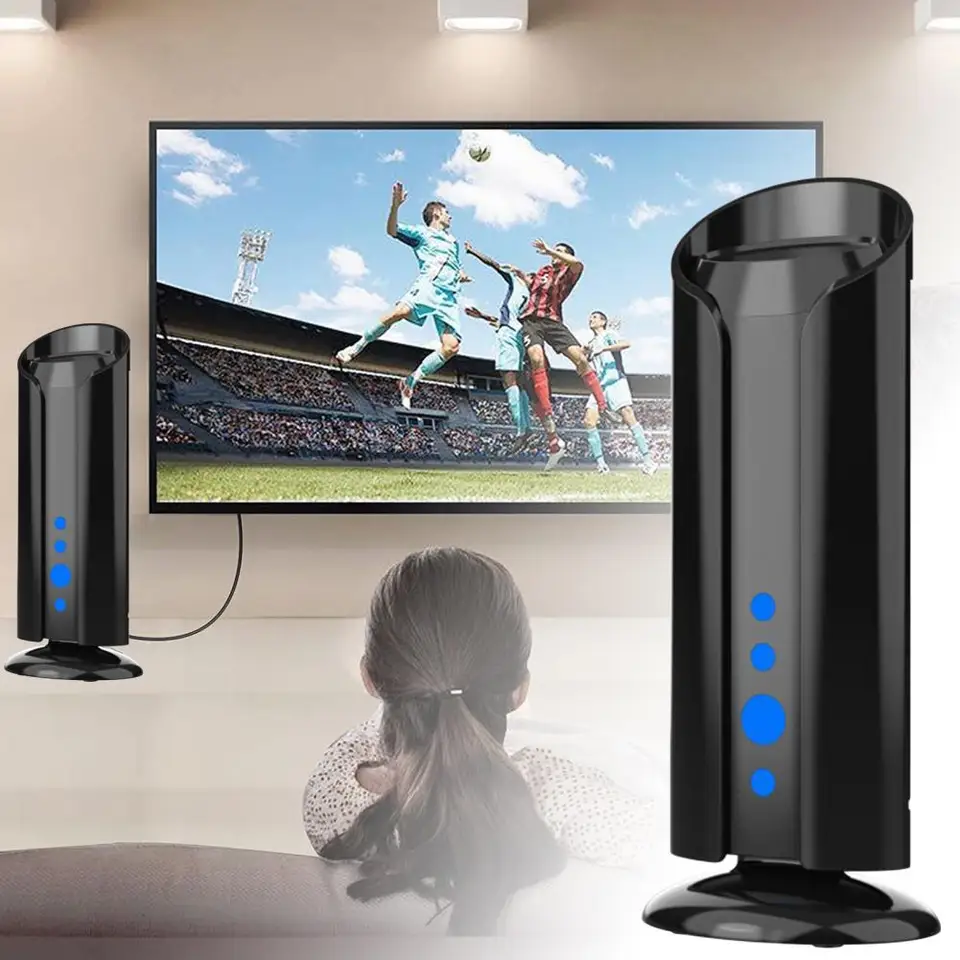Vysokoúčinná anténa v interiéri 450 a viac kilometrov do rozsahu 4K HDTV antény s výkonným signálom zosilňovača pre tradičné pre televíziu