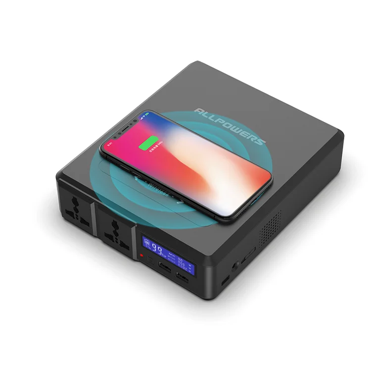 Vysoká kapacita 41600 MAH 200W Solar Power Supply, AC -Bank Laptop nabíjacie stanica s adaptérom