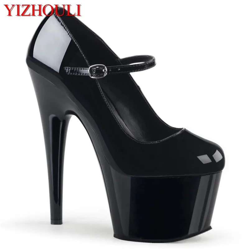 Vysoké podpätky 7 palcov, klasické päty Stiletto 17 cm s lakovanými podrážkami, tanečné topánky pre modelovú párty pódium