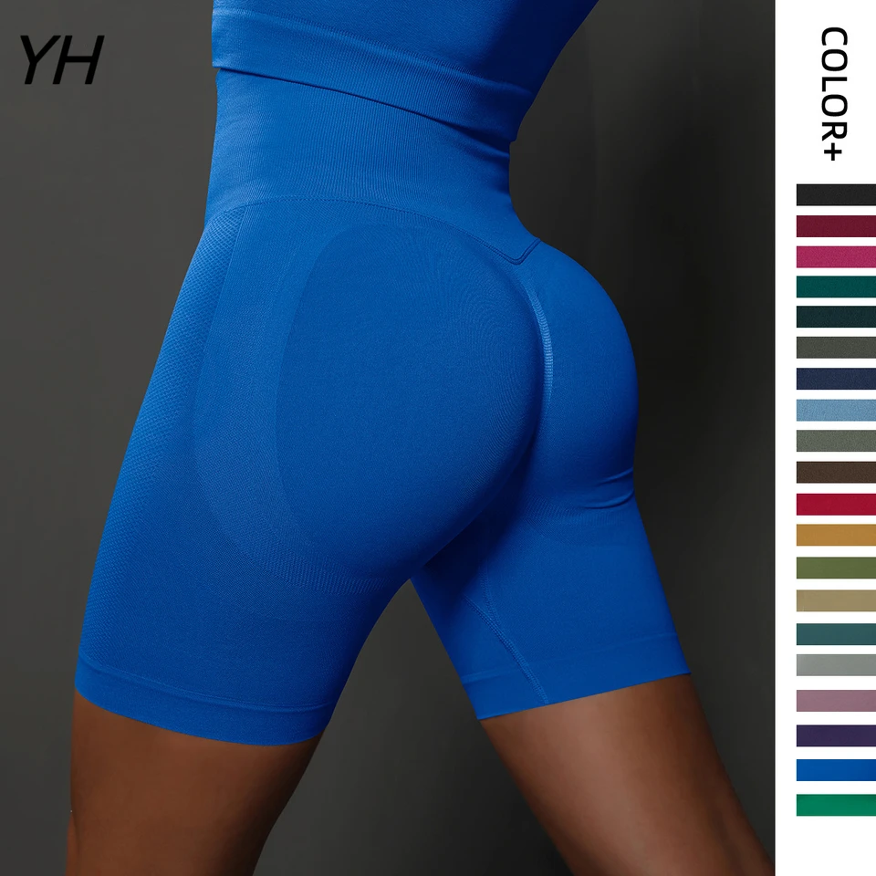 Vysoké pásové šortky pre ženy Push Up Scrunch Butt Yoga Thorss Beží