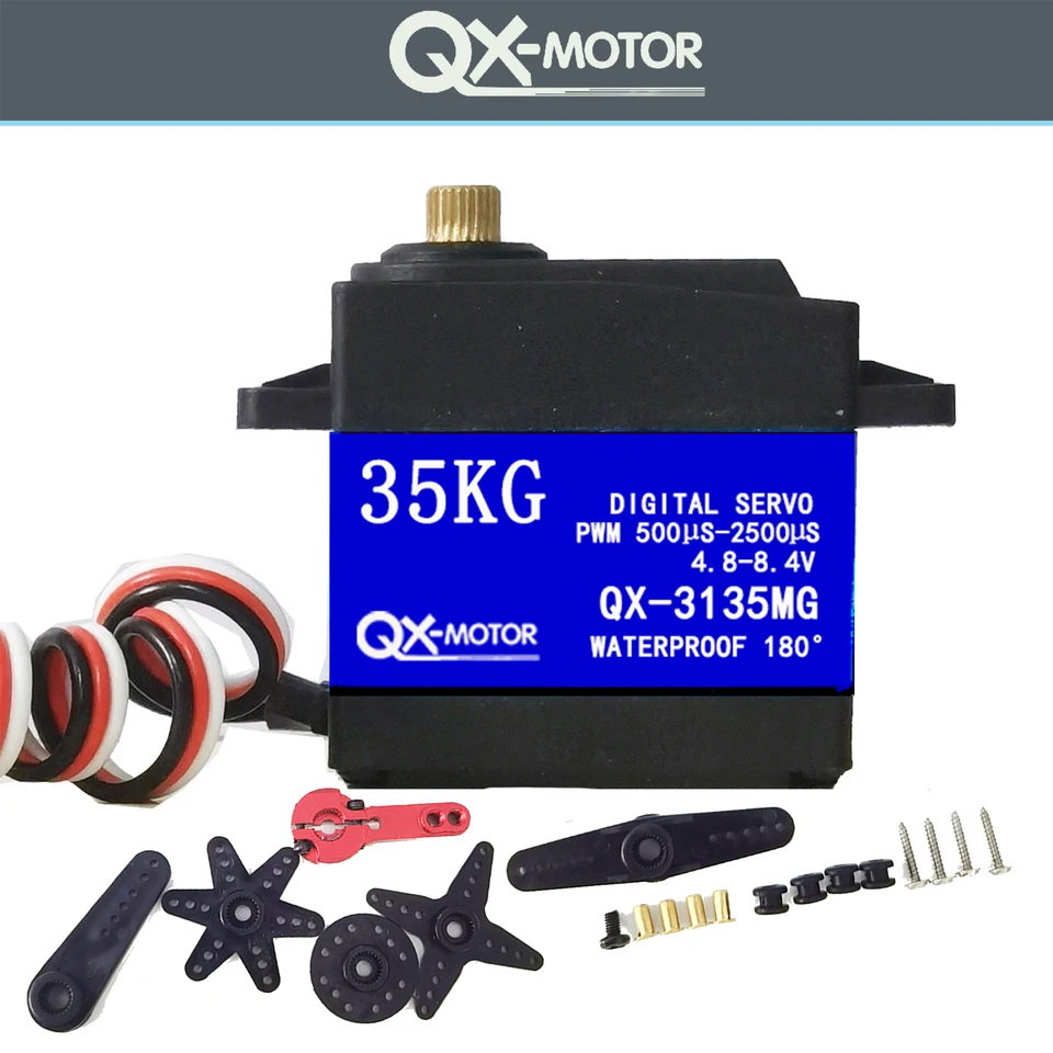 Vysoký krútiaci moment vodotesného servo 20 kg 25 kg 30 kg 35 kg digitálne servo pre kovové zariadenie pre 1/8 1/10 RC Cars Robotic 180 °