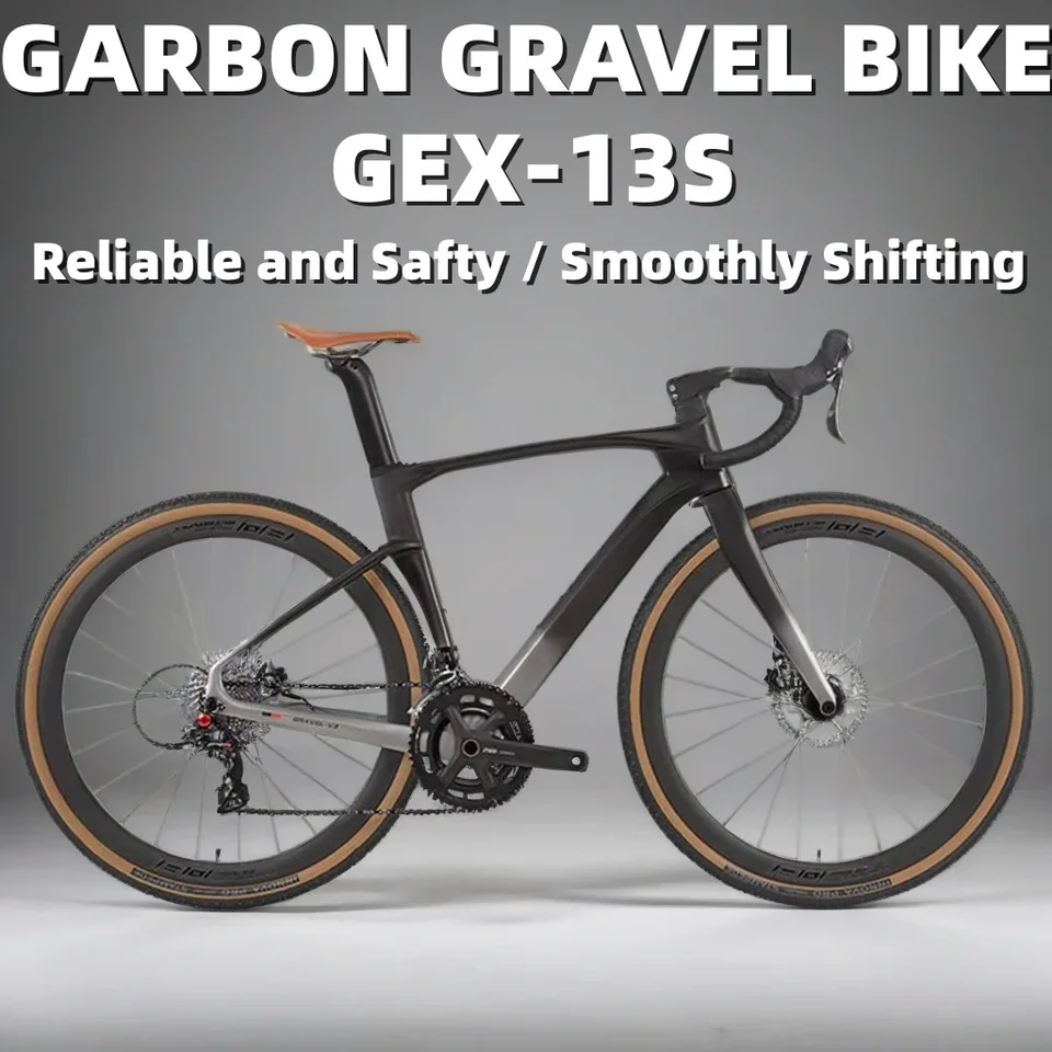 Vysoký uhlíkový štrkový bicykel V3 Wireless GEX-13S Hydraulická disk brzda 700x40C Pneumatika Bicycle Cross Country Full Inline Road Bike Men's Men's