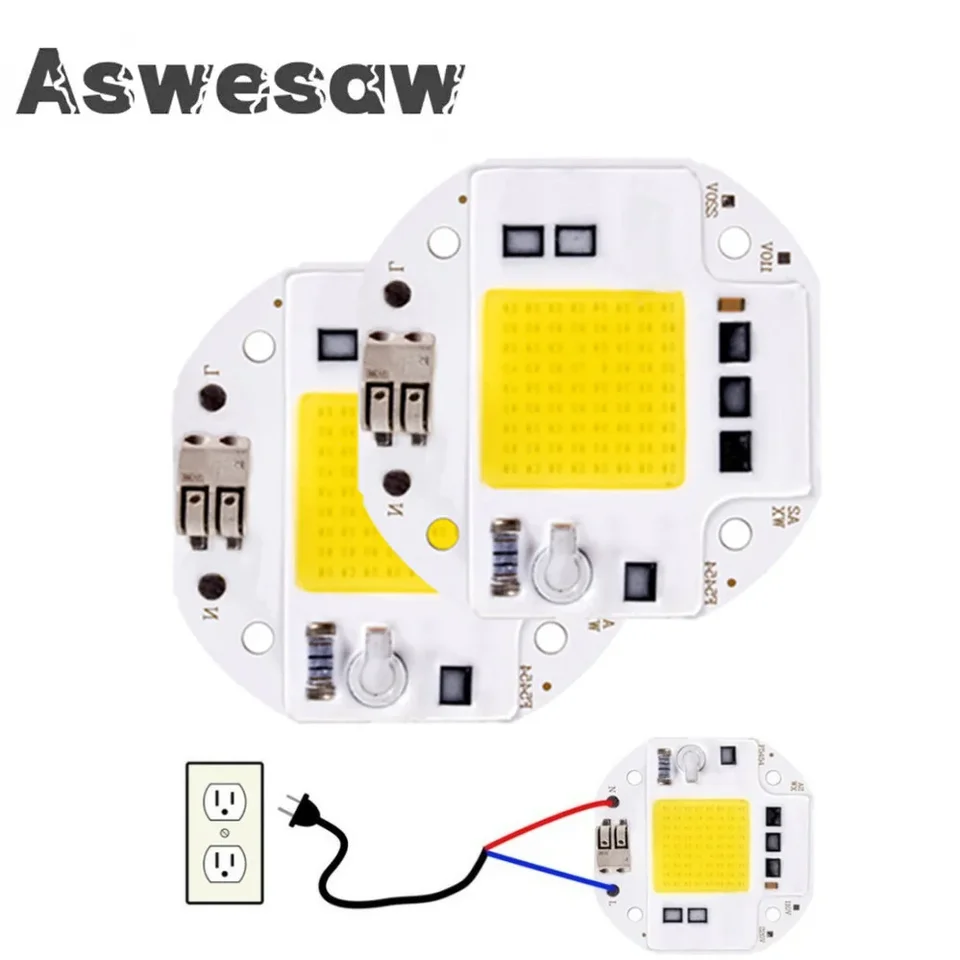 Vysoký výkon 50W 70W 100W COB LED čip 220V 110V LED COB COB Zváranie bezplatných diódy pre reflektor FLOWLIFT SMART IC