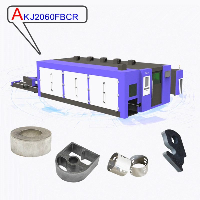 Vysoký výkon plný uzavretý 3015 6025 6KW 12KW kovový laserový rezač CNC vlákno laserový strihový strojový plech